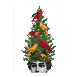 Holiday Greeting Cards - Tree With Birds