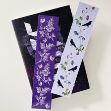 Bookmark - Goth Raven and Flowers