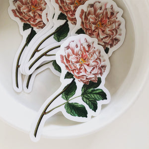 Sticker - Die Cut - Peony Flower