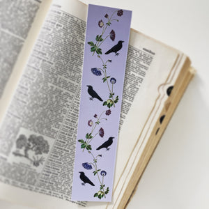 Bookmark - Goth Raven and Flowers