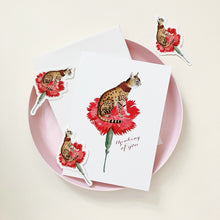 Cards - Occasion - Thinking of You - Cat on Flower
