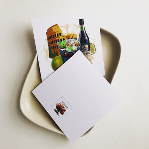 Square Postcard - Italian Cocktails - Tar Pit