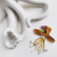Sticker - Die Cut Mini - Octopus Hat
