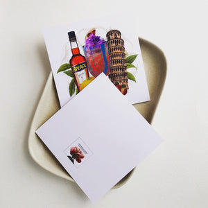 Square Postcard - Italian Cocktails - Fresh Spritz of Bel Air