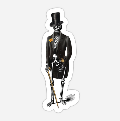 Stickers - Kiss Cut - Skeleton Gent