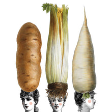 Square Postcard - Fashion Veggies