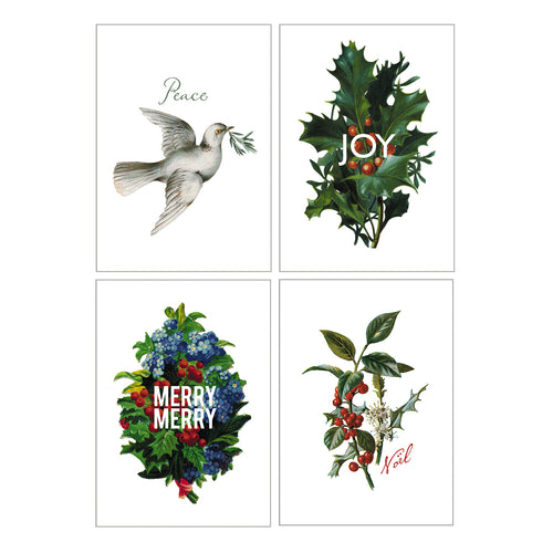 Holiday Greeting Cards - Set of 4 Different Designs
