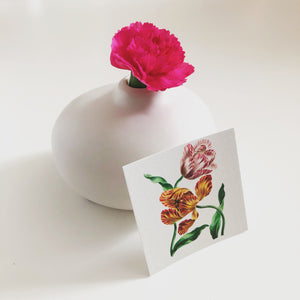 Gift Enclosure Card - Vintage - Tulips