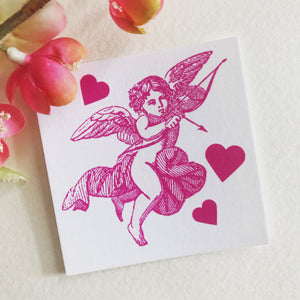 Gift Enclosure Card - Vintage - Cupid With Bow