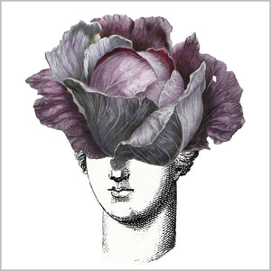 Square Postcard - Cabbage Head