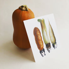 Square Postcard - Fashion Veggies